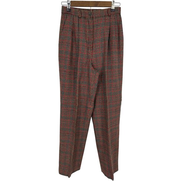 Pendleton Vintage Womens Plaid Wool Blend High-Waisted Trousers Size 10 - Picture 1 of 10